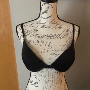 Women’s black padded underwire bra, size 38C